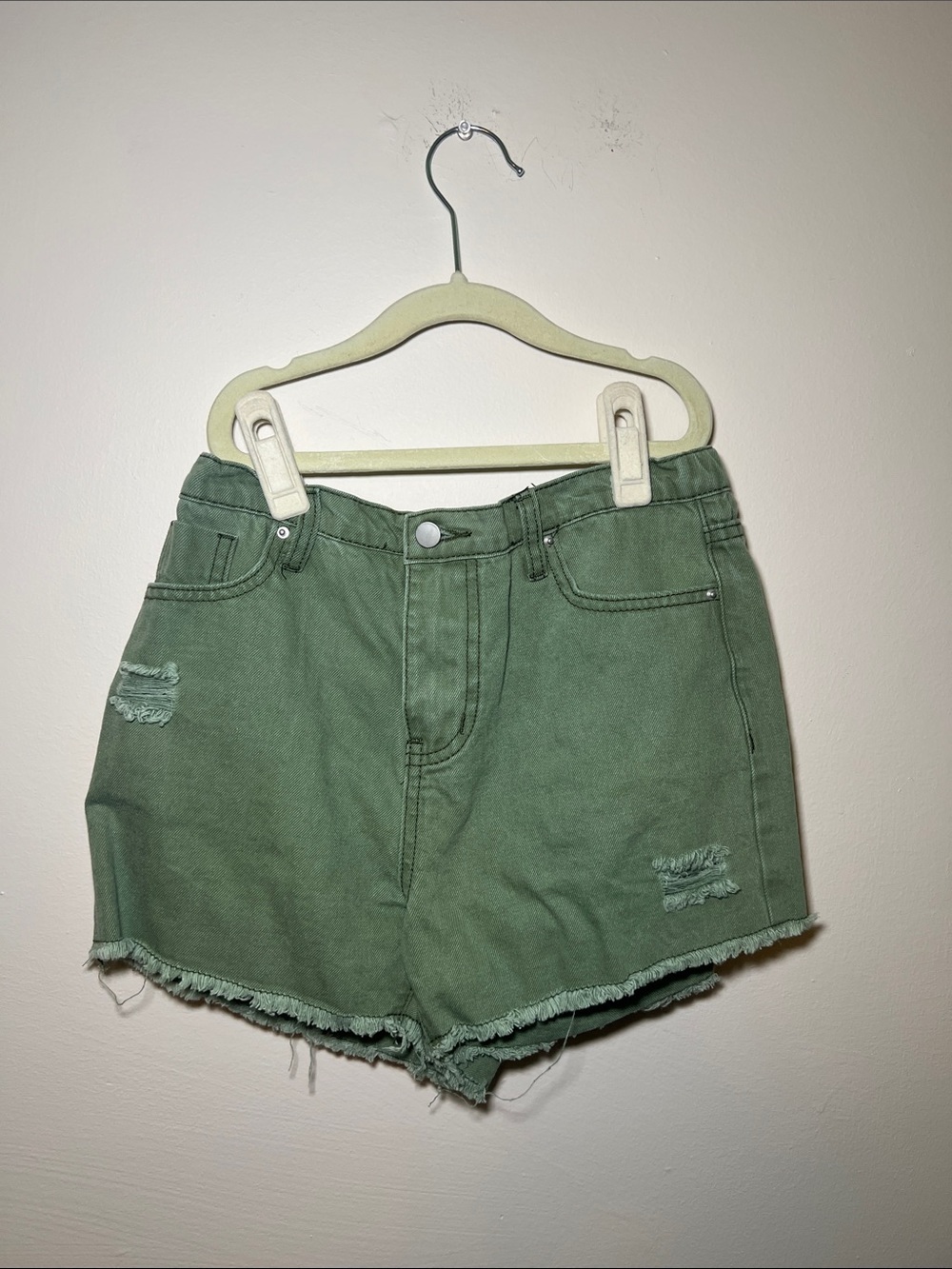 Hayden Girls Green Denim Shorts